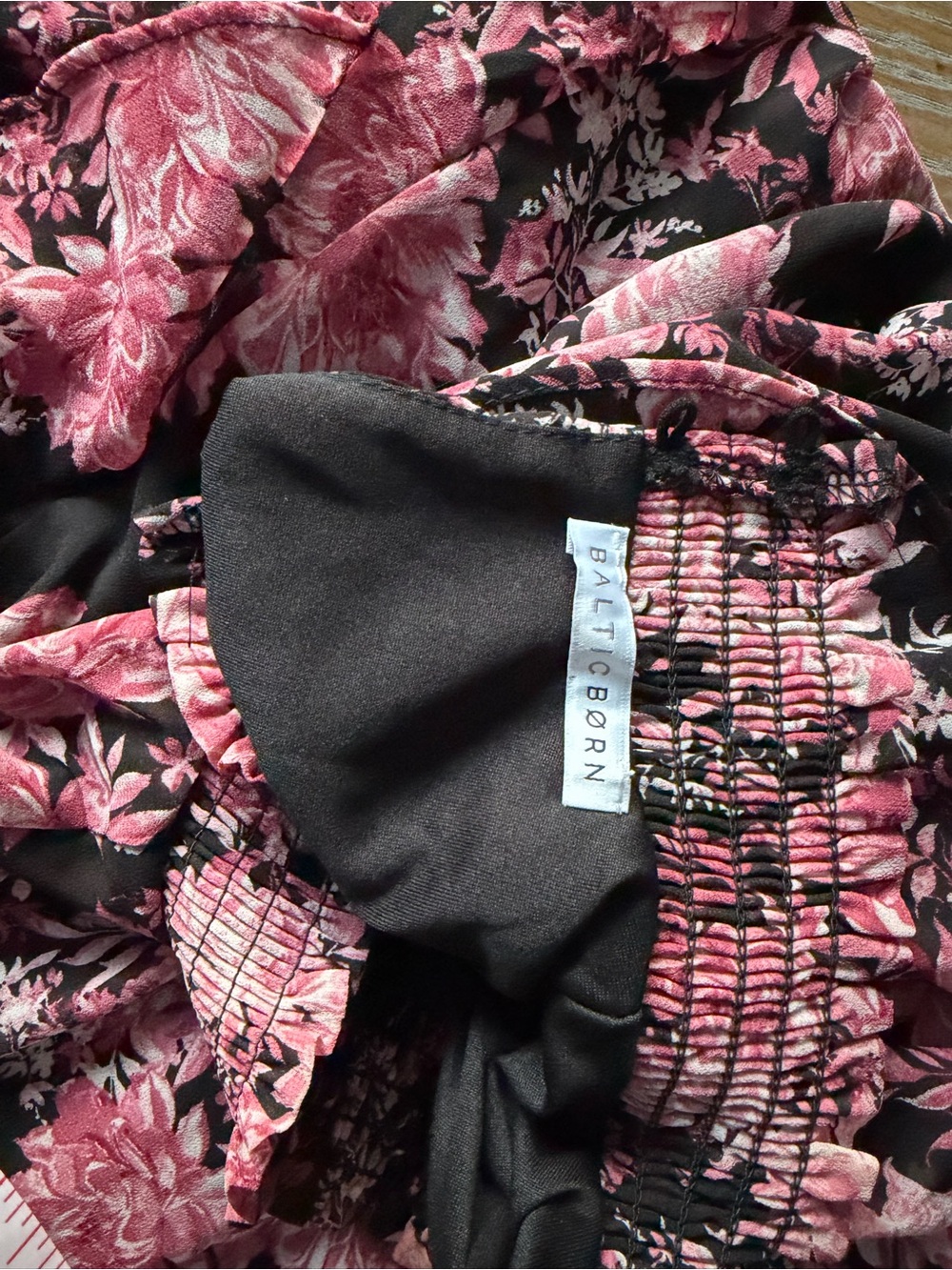 Baltic Born Black Maxi Dress with Dusty Rose Floral Print - Picture 6 of 6